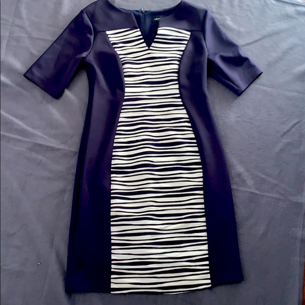Navy blue amd white dress